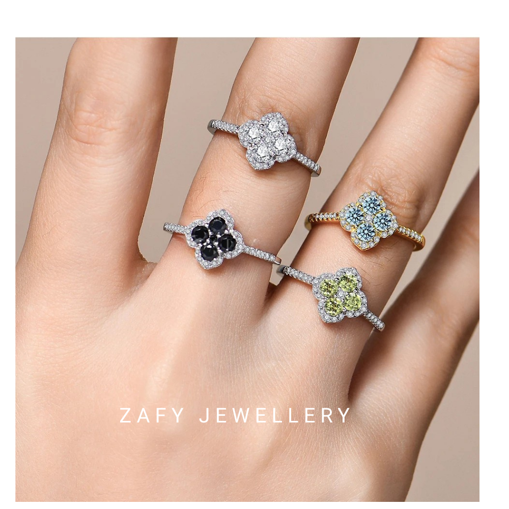 Vivienne Ring– D Colour VVS1 Moissanite in Solid 925 Sterling Silver