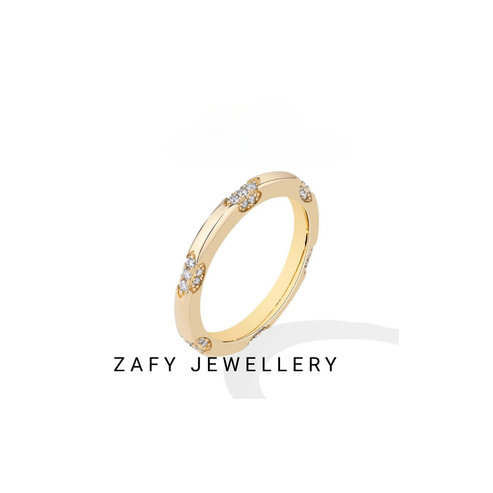Camille Band Minimalist Style Moissanite Rings Handmade Design Lab Diamond S925 Silver