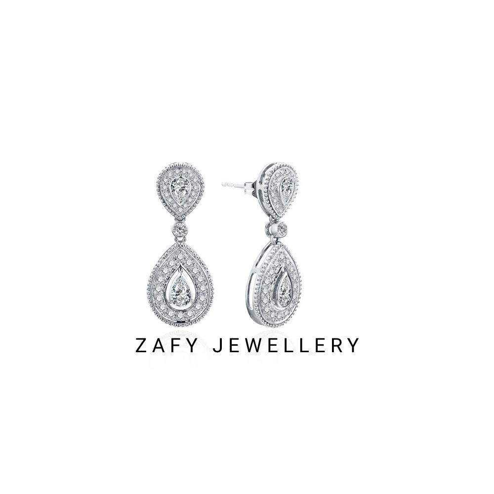 Aurora Moissanite Diamond Earrings for Women S925 Sliver Yellow Gold Plated