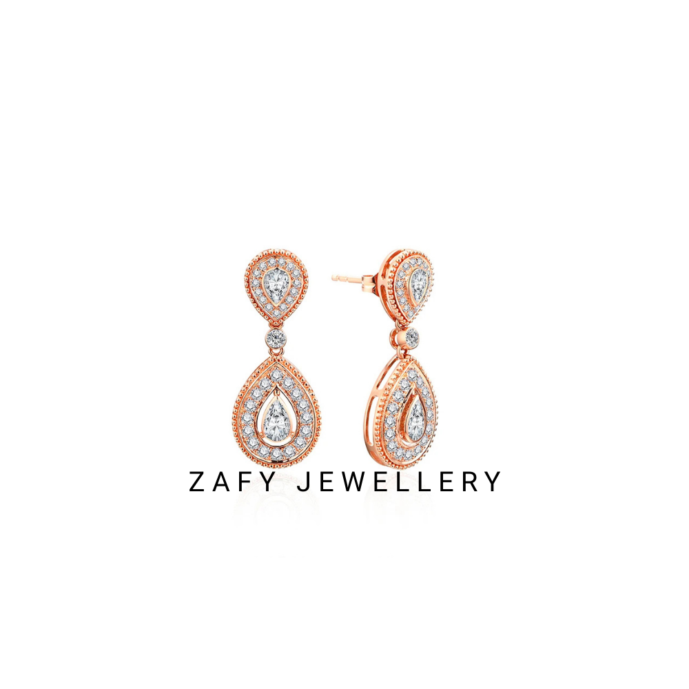Aurora Moissanite Diamond Earrings for Women S925 Sliver Yellow Gold Plated
