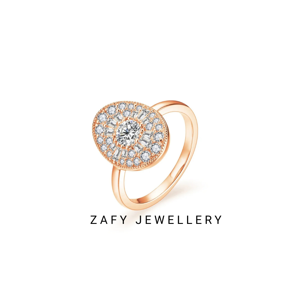 Éclara Moissanite Ring – Brilliant Round Cut Lab Diamond in Solid 925 Sterling Silver