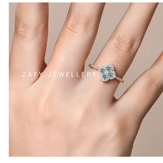 Vivienne Ring– D Colour VVS1 Moissanite in Solid 925 Sterling Silver