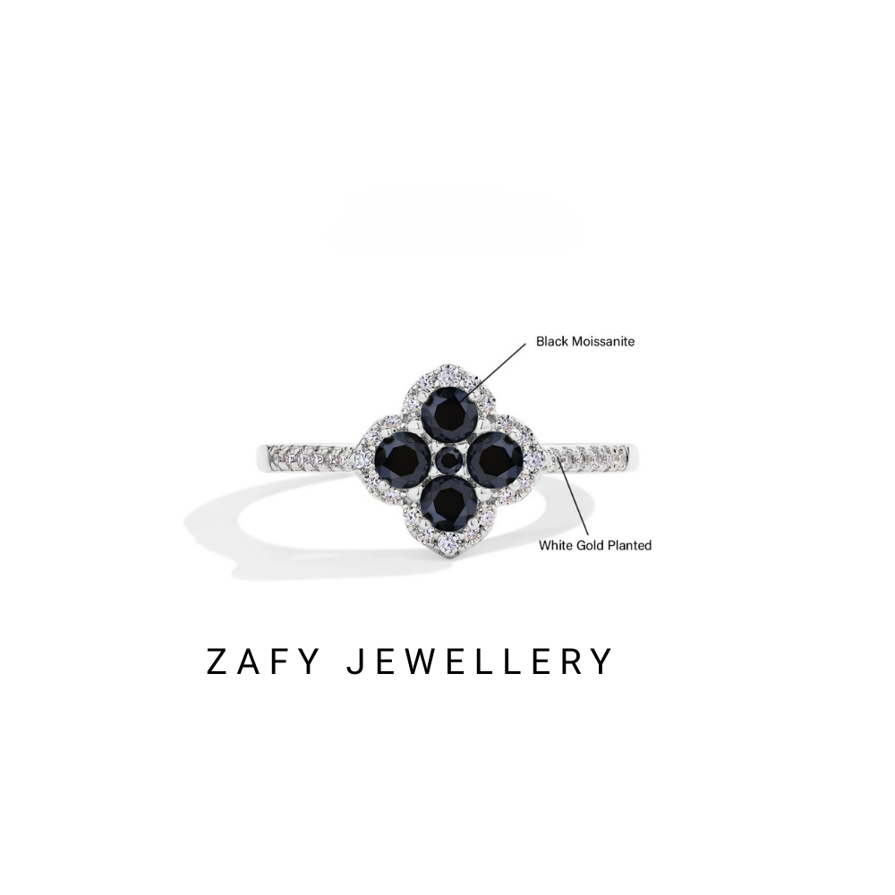 Vivienne Ring– D Colour VVS1 Moissanite in Solid 925 Sterling Silver