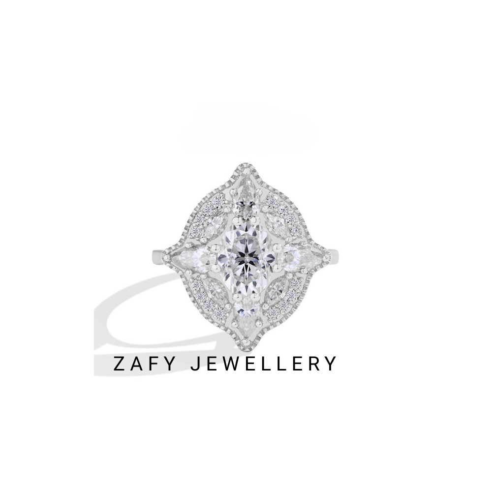 Seraphine Ring – Vintage Full Moissanite Band in D Colour VVS1 Lab Diamond & 925 Sterling Silver