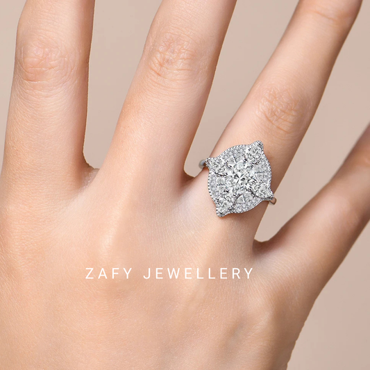Seraphine Ring – Vintage Full Moissanite Band in D Colour VVS1 Lab Diamond & 925 Sterling Silver