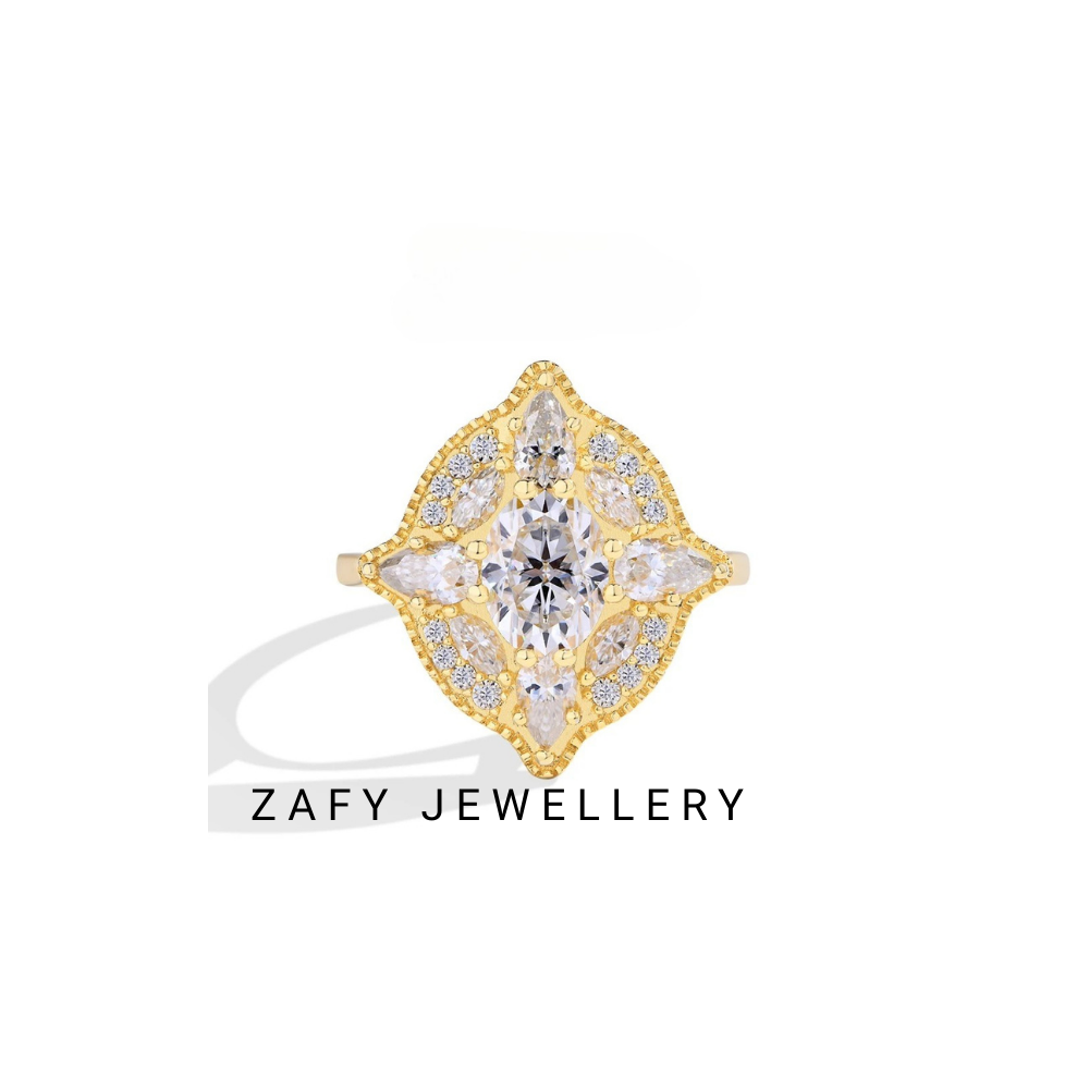 Seraphine Ring – Vintage Full Moissanite Band in D Colour VVS1 Lab Diamond & 925 Sterling Silver