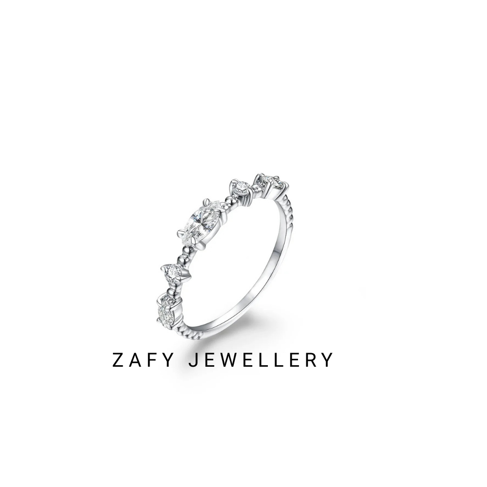 Vienna Band – Full Pavé D Colour VVS1 Moissanite Ring in 925 Sterling Silver