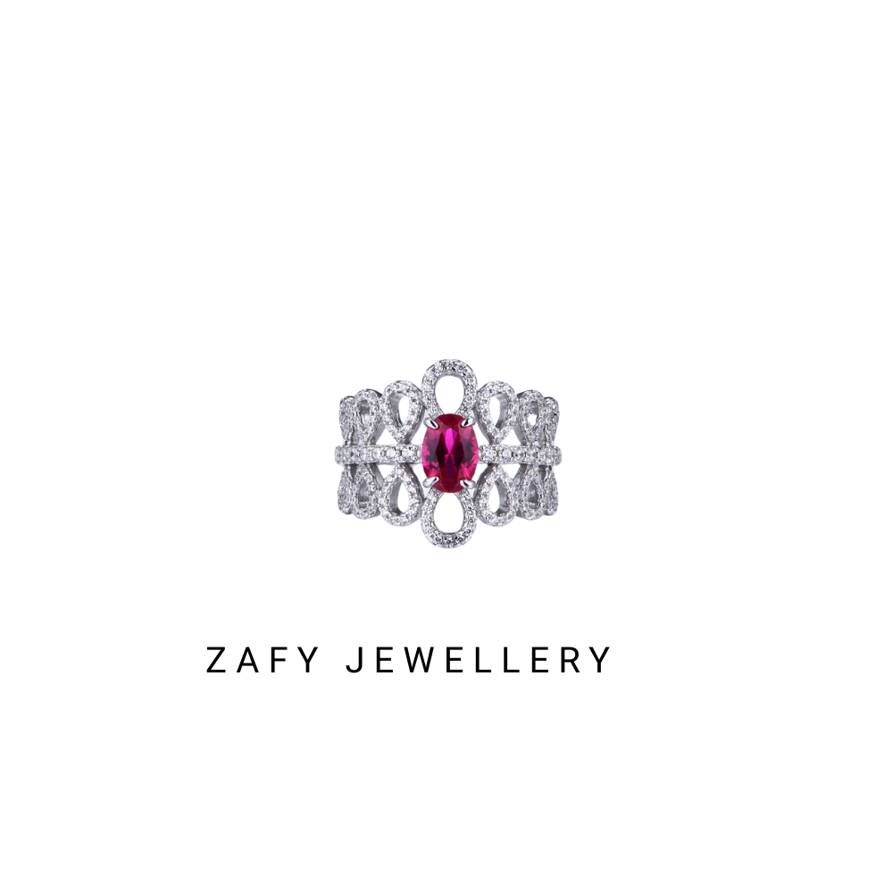 Royale Flame Ring – 925 Sterling Silver Sapphire Ruby Statement Ring
