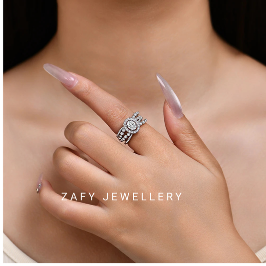 1.0CT Eternal Moissanite Band – S925 Sterling Silver Lab Diamond Ring