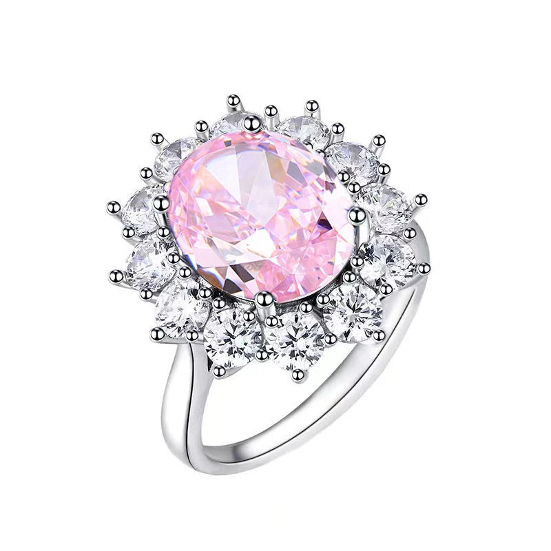 Royale Sapphire Ring – 6.0CT Oval Cut Sea Blue Gem in Classic Eternity Setting