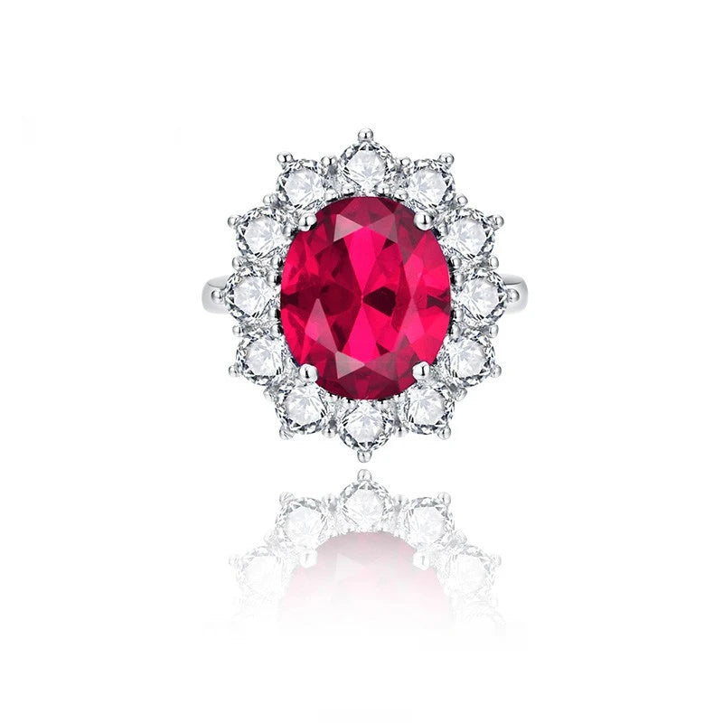 Royale Sapphire Ring – 6.0CT Oval Cut Sea Blue Gem in Classic Eternity Setting