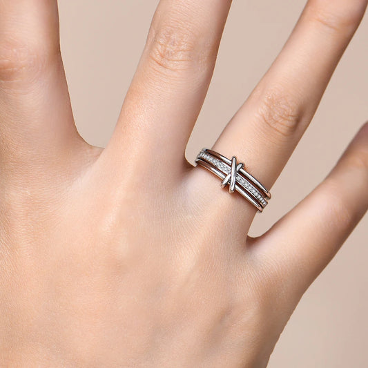 Lina Trio Moissanite Band Ring S925 Sterling Sliver