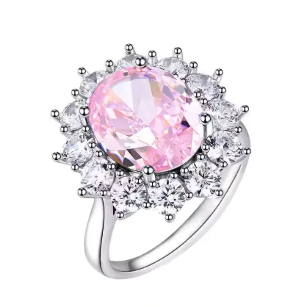 Royale Sapphire Ring – 6.0CT Oval Cut Sea Blue Gem in Classic Eternity Setting