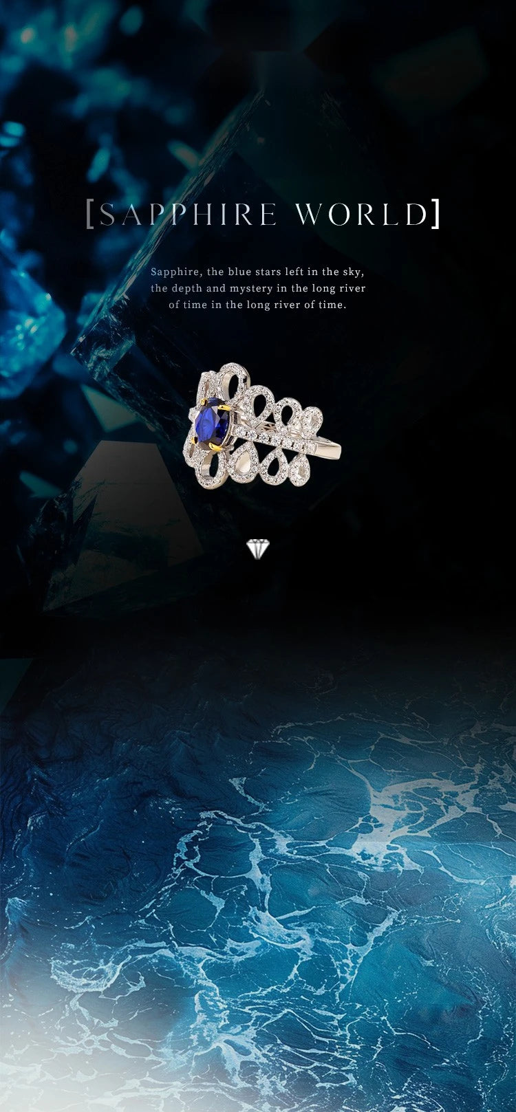 Royale Flame Ring – 925 Sterling Silver Sapphire Ruby Statement Ring